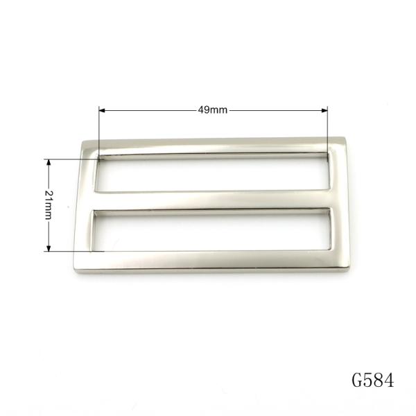 Nickel Free Metal Square Buckle Zinc Alloy Tri Glide Slider Buckle OEM ODM