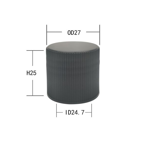 Leakage Resistant Ribbed Wall Plastic Screw Cap For Syrup Bottle