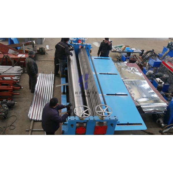 0.14-0.3mm Metal Sheets Horizontal Barrel Corrugation Machine  750mm-1250mm Rolling Width