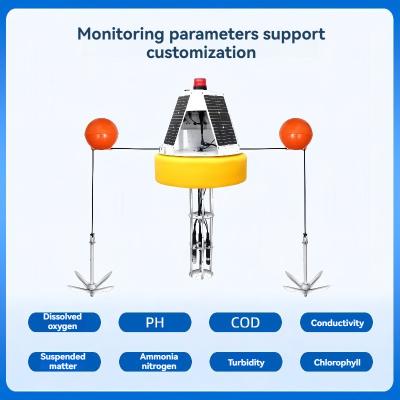 Floating Mark Water Quality Monitoring Station for Rivers Lakes Water Conductivity Turbidity
