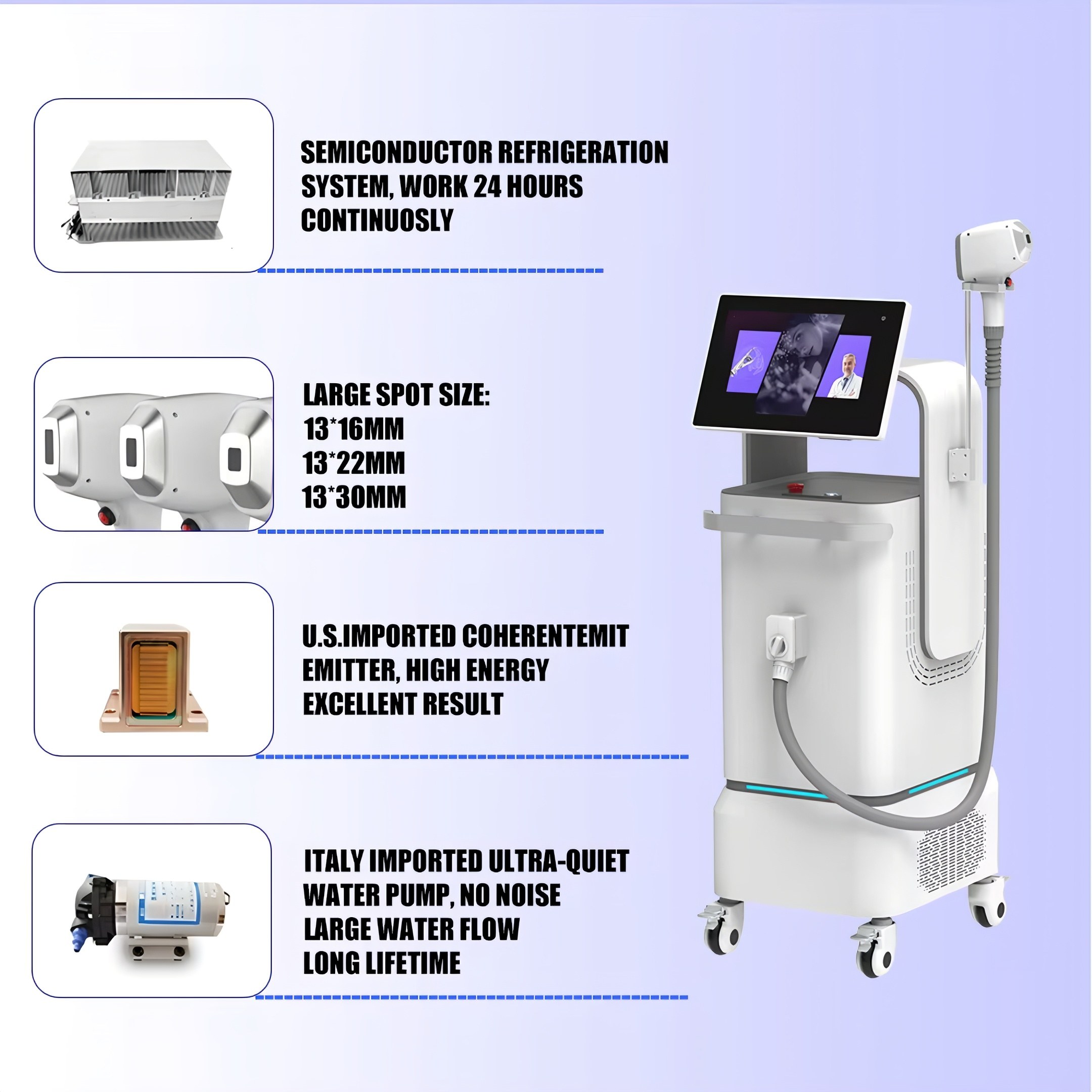 Vertical Diode Laser Hair USA Bar Removal Machine | High ROI Salon Equipment