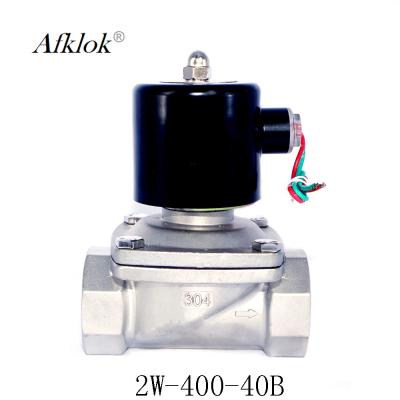 C.A. inoxidável da válvula de solenoide 220V da polegada do aço 1-1/2 de N/C para a água