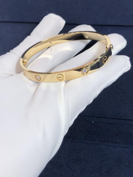 High-End High Quality Elegant Amazing  Car Tier 18k LOVE Bracelet 4 Diamonds