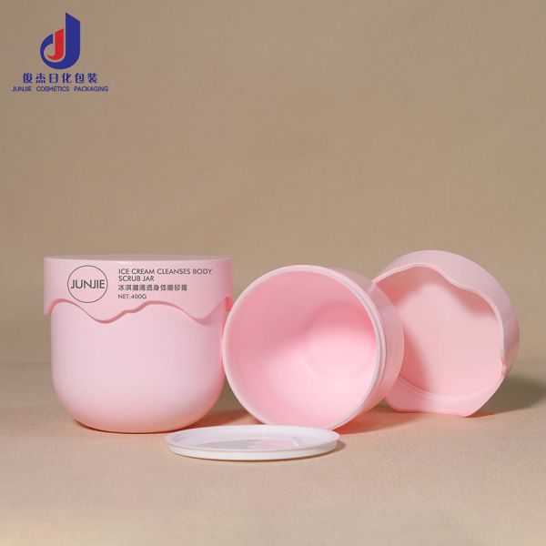 200g de luxe Jarron de crème blanche en PP à vide Jarron à vis blanc 300 ml Capacité pour les soins de la peau Cosmétiques Jarron de gommage du corps