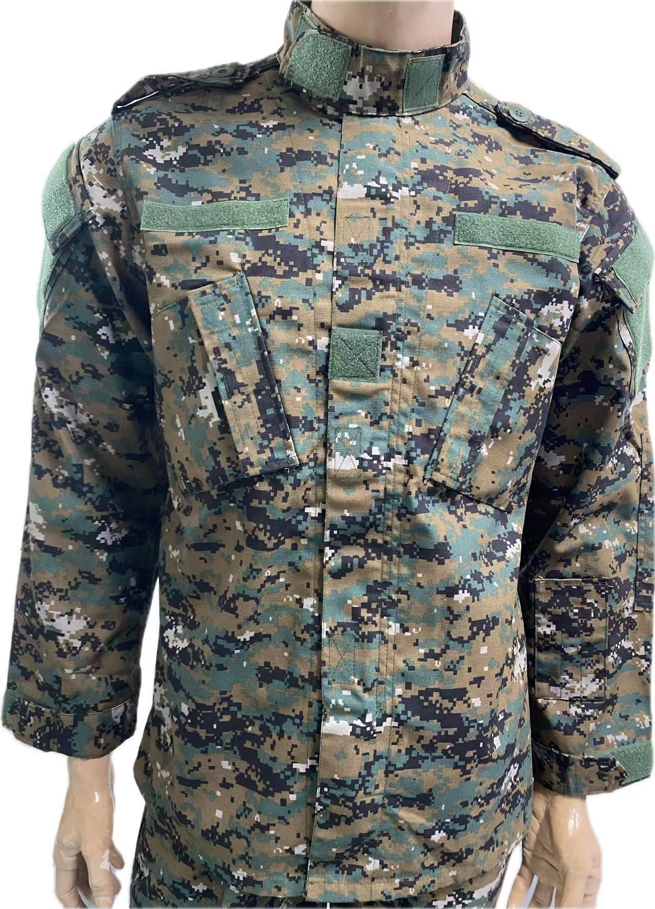 ACU Style Digital Woodland Camo Uniform Tactical Uniform For Army Training and Outdoor Combat