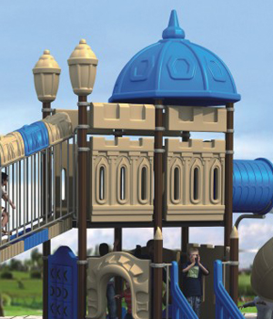 Red Blue Yellow  Outdoor Playground Equipment For Park  1040 x 550 x 540