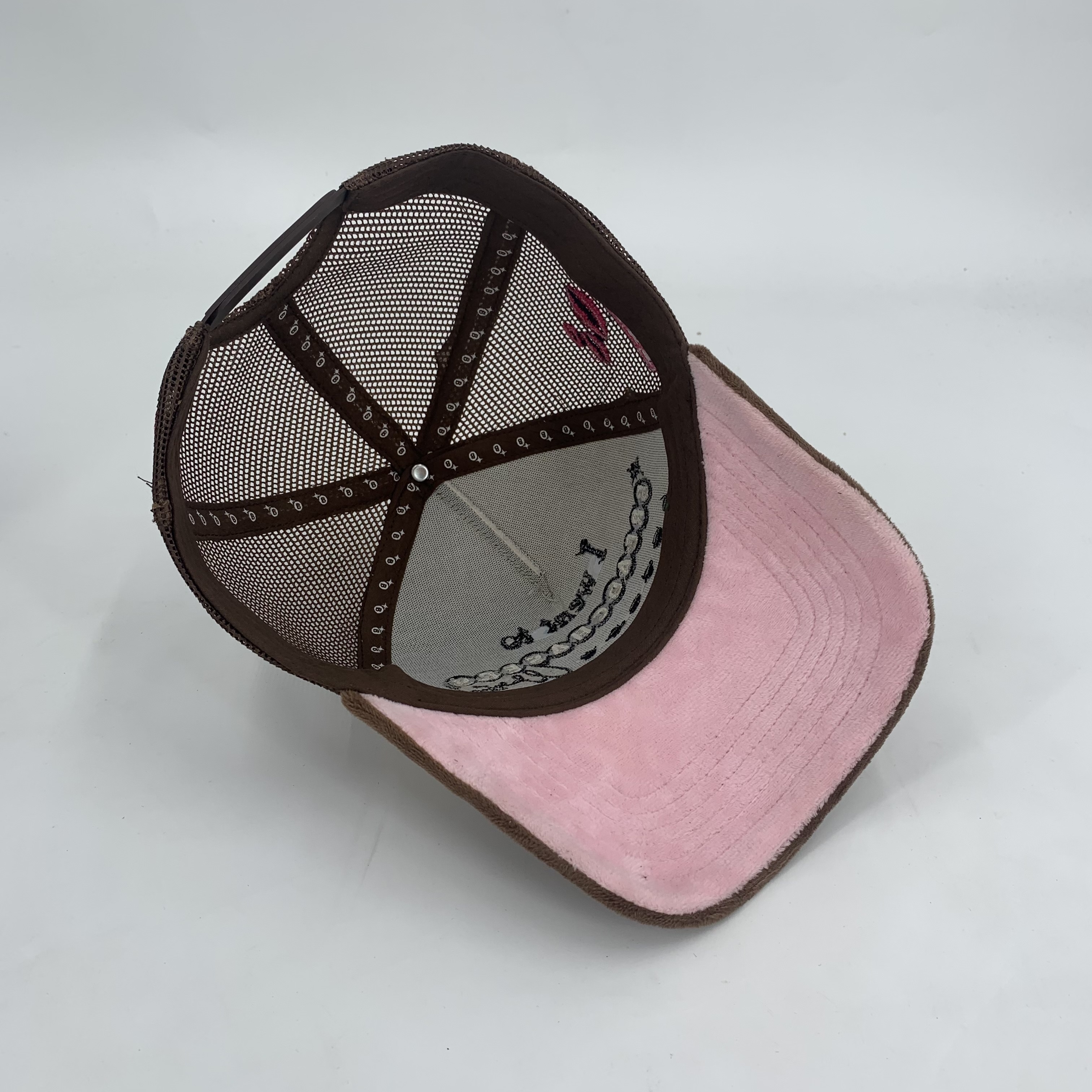 Velvet Suede Mesh Custom 3D Embroidery Trucker Hats Sports Snapback Cap