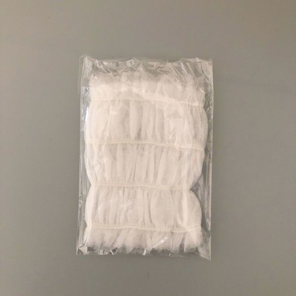 Disposable Non Woven Elastic Hairbands Premium PP Ruffled Headband White Black Pink for Spa Facials