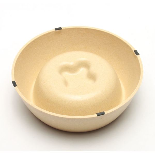 Degradable Bamboo Pet Bowl Commercial Slow Eating Dog Bowl BSCI Approved