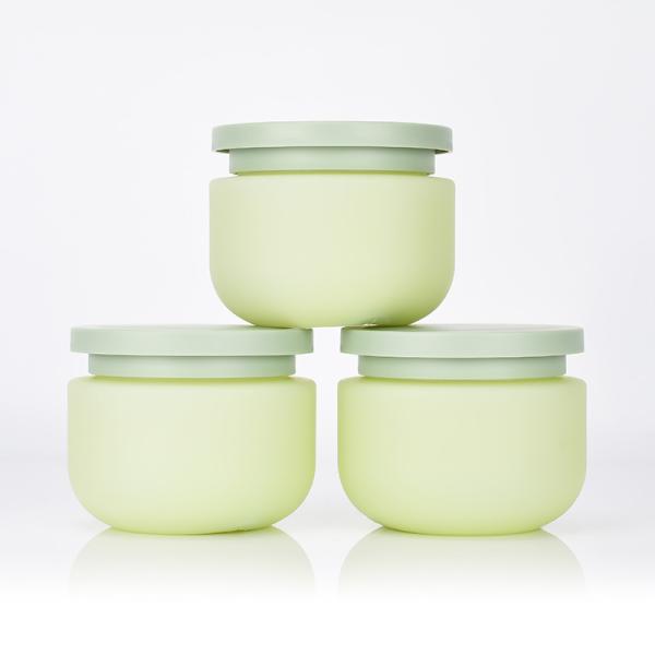 Green Recyclable 0.5 Oz Face Cream Jar With Lid Hot Stamping