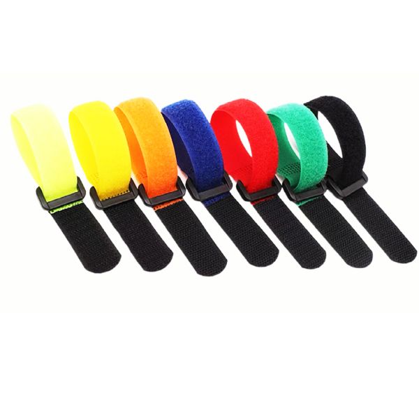 DANSKY Nylon Polyester Standard  Hook and Loop Strap With Plastic Buckle Reusable Self-lock Cinch Strap