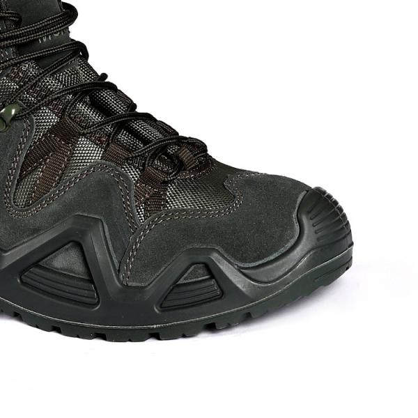 Shengjie Breathable Lace Up Fabric Mesh Suede Cow Leather Upper Hiking Boots Anti Static Metal Eyed Outdoor Shoes