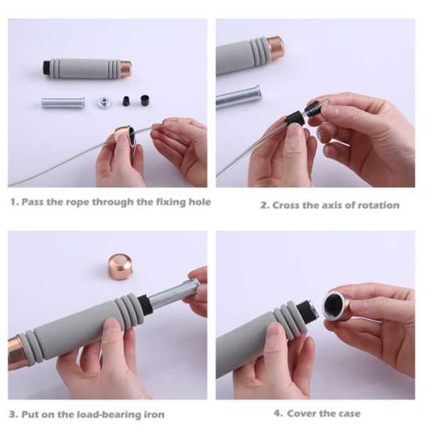 Фитнес PVC прыгая веревочки провода металла ISO9001 2.6m Pro утяжелил