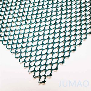 40ft Flexible Wire Metal Mesh Curtains Facades Grass Green