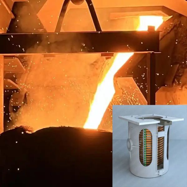 High Melting Efficiency Electric Induction Furnace for Metal Melting Power Factor 95% State-of-the-Art Technology