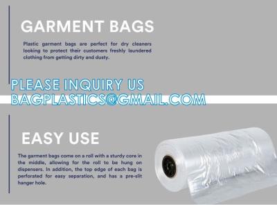 Dry Cleaner Suit Clothes Dustproof Storage Bags Hanging Garment Cover For Closet Storage, Laundry