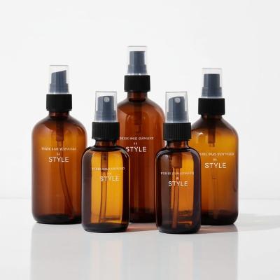 Store and Dispense in Style Round Amber Cosmetic Bottles for Your Beauty Products