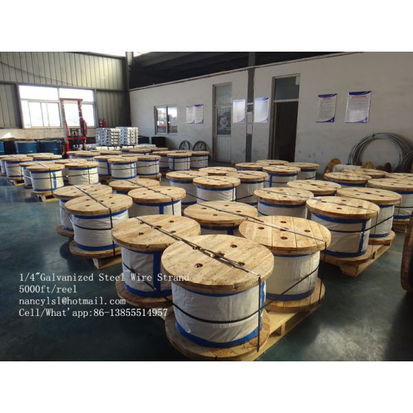 7x2.03mm Galvanized Steel Wire Strand For Guy Wire STM A 475 Class A EHS