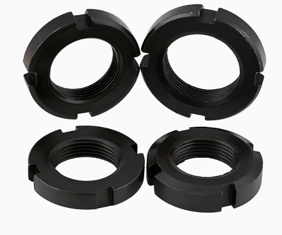 Round Nuts Bearing Locknut DIN 981 KM Zinc Plated With Slotted Side
