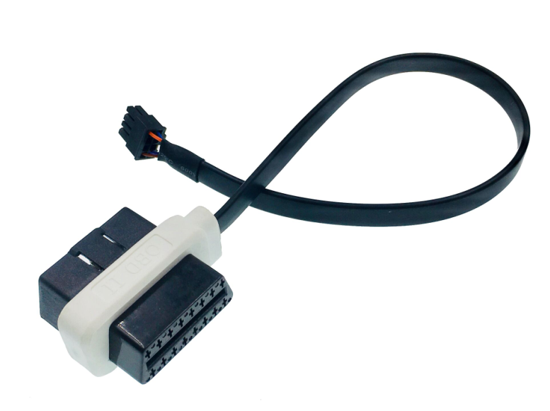 24v OBD2 Male Connector with MOLEX Connector OBD2 Flat Cable Featuring ABS/PVC Material and Pins Plating Nickel/Golden