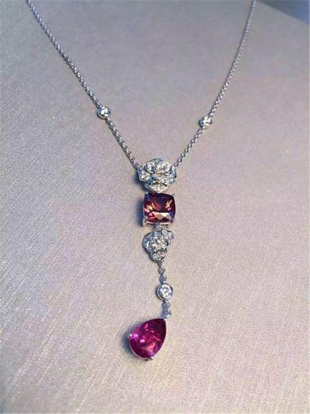 Luxury jewe factory rose  series necklace gold diamond  18k gold  white gold yellow gold rose gold diamond necklace