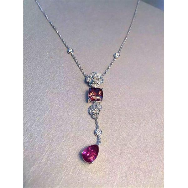 Luxury jewe factory rose  series necklace gold diamond  18k gold  white gold yellow gold rose gold diamond necklace