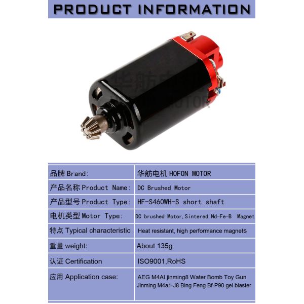 мотор Hofon HF-S460WH-S взрывного устройства геля щетки углерода 11.1V 37000RPM