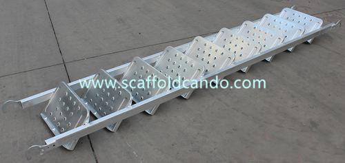 Scaffolding ladder 9 steps Ringlock scaffold stair case 450*2370mm with 50mm hooks for Ringlock scaffold system