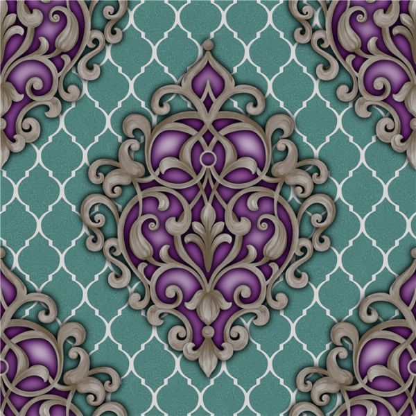 Pvc Vinyl Rustic Floral Wallpaper , Moisture Proof Home Furnishing Wallpaper