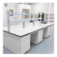 Capacité de charge de 200 kg, banc de laboratoire en acier, efficacité et organisation avec 4 roues et 2 armoires