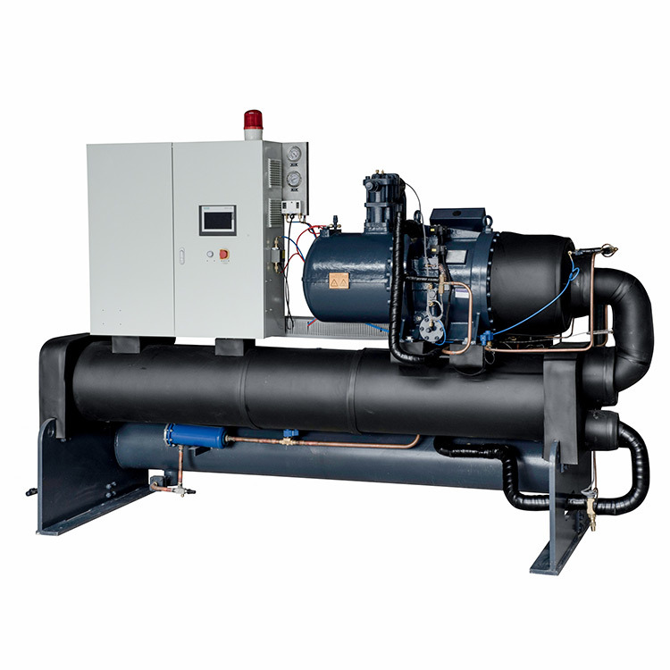 R410A Refrigerant Water Cooled Industrial Screw Chiller Variable Speed Energy Saving OEM
