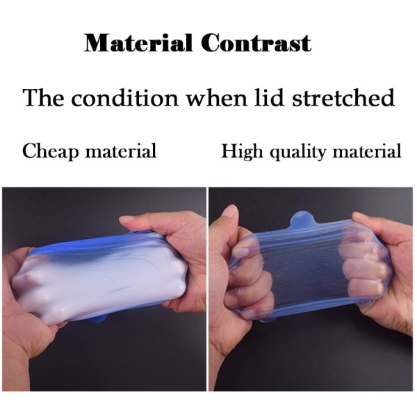 7 Embalaje tapa de recipiente reutilizable Silicona Productos para el hogar BSCI redondo