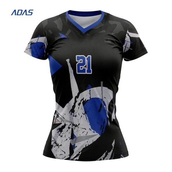 Entrenamiento de manga corta Nueva camiseta de voleibol 100% poliéster OEM