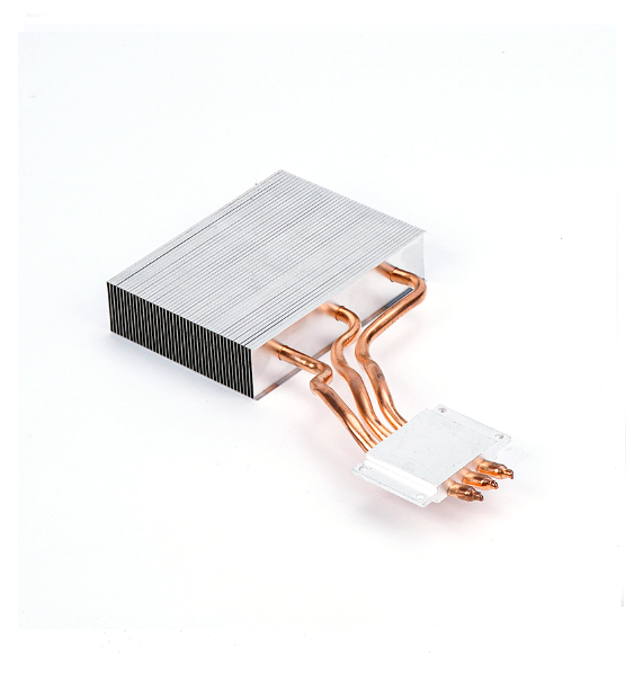 4 Copper Heat Pipe Stacked Aluminum Fin Passive Heatsink, All In One PC CPU Cooling Radiator Without Fan