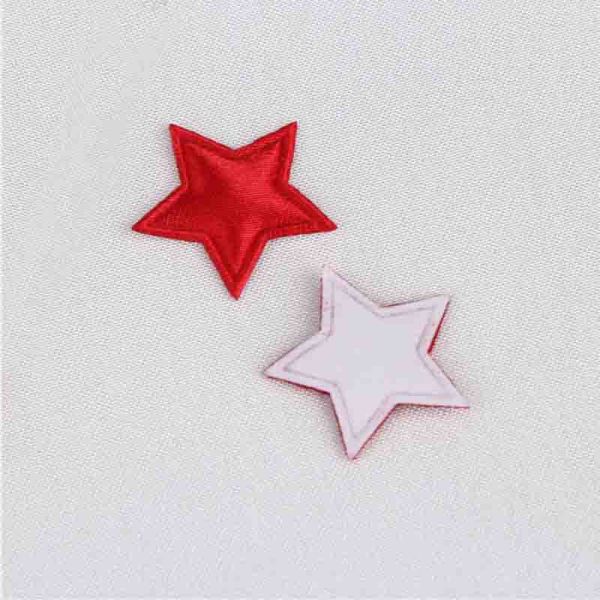 Red Satin Padded Applique Crafts DIY Decoration Eco - Friendly Holiday Appliques