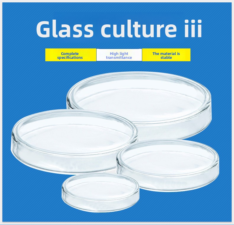 Glass Petri Dishes 90mm 60mm 75mm 120mm 150mm 180mm Cell Culture High Borosilicate Flat Model Fifty Jiangsu Origin