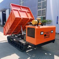 Descarregador hidráulico do caminhão 4 toneladas de portador Mini Dumper Loading da esteira rolante