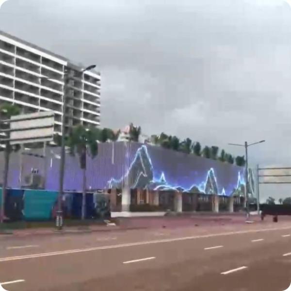 Ultra Light Grille de alta transparência LED Screen exterior impermeável IP67