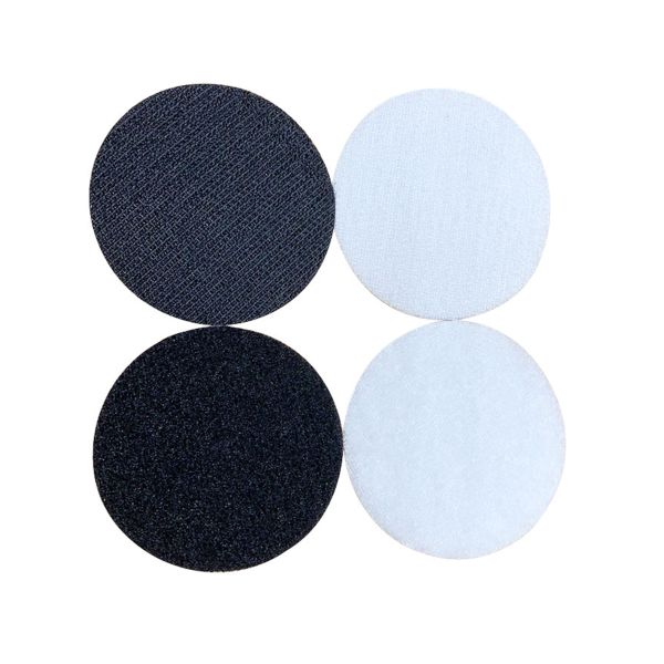 DANSKY Custom Hook and Loop  Nylon Reusable Polka Dot Round Adhesive Quiet Hook and Loop Die Cut Hook and Loop