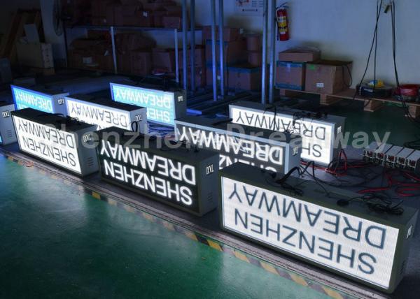 Waterproof 4g Wireless Taxi LED Display Sign P5 Two Sides 1.6mm Thickness PCB 600W