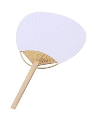 Fãs personalizados da pá do casamento do Livro Branco do material fã de bambu natural feito a mão oriental