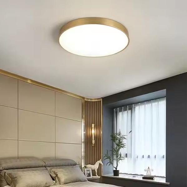 Circular Bathroom Ceiling Light Surface Mounted 3000K - 6000K Tri Color Ceiling Lamp