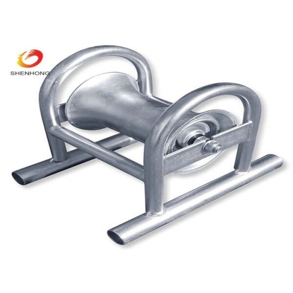 Cable Laying Equipment Straight Cable Pulling Roller With Nylon Wheel