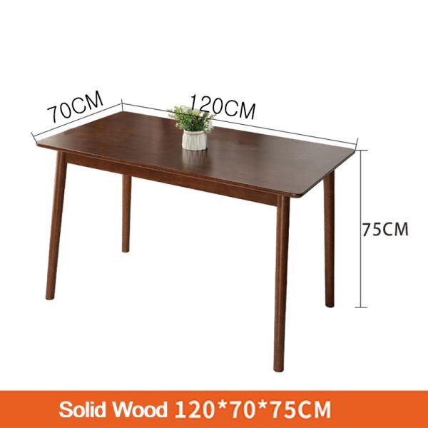 Kitchen Dining Room Rectangle Table Set with 4 Upholstered Chairs, Solid Wood for Small Space Apartment Windsor Chair