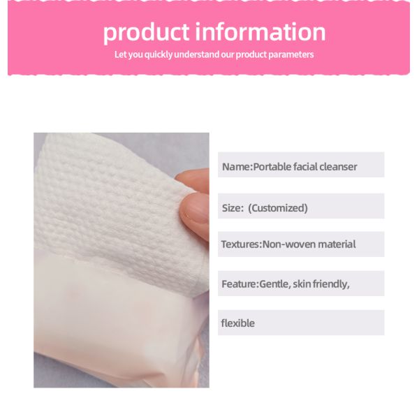 Hypoallergenic Disposable Facial Cleansing Cloths Nonwoven Disposable Face Wash Towel
