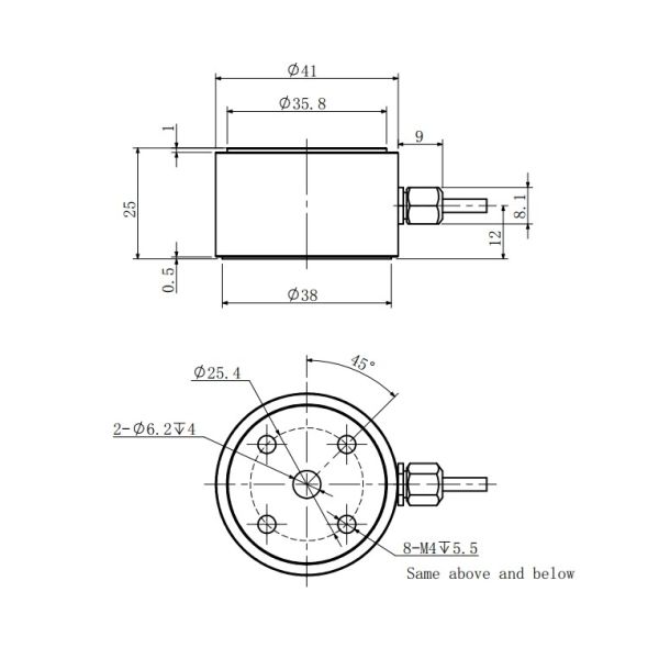 тип датчик столбца 0.1-20kN силы тензометрического датчика ячейки загрузки 15v