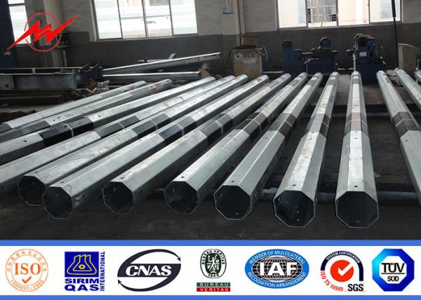 110kv Galvanization ASTM A123 Steel Electrical Poles
