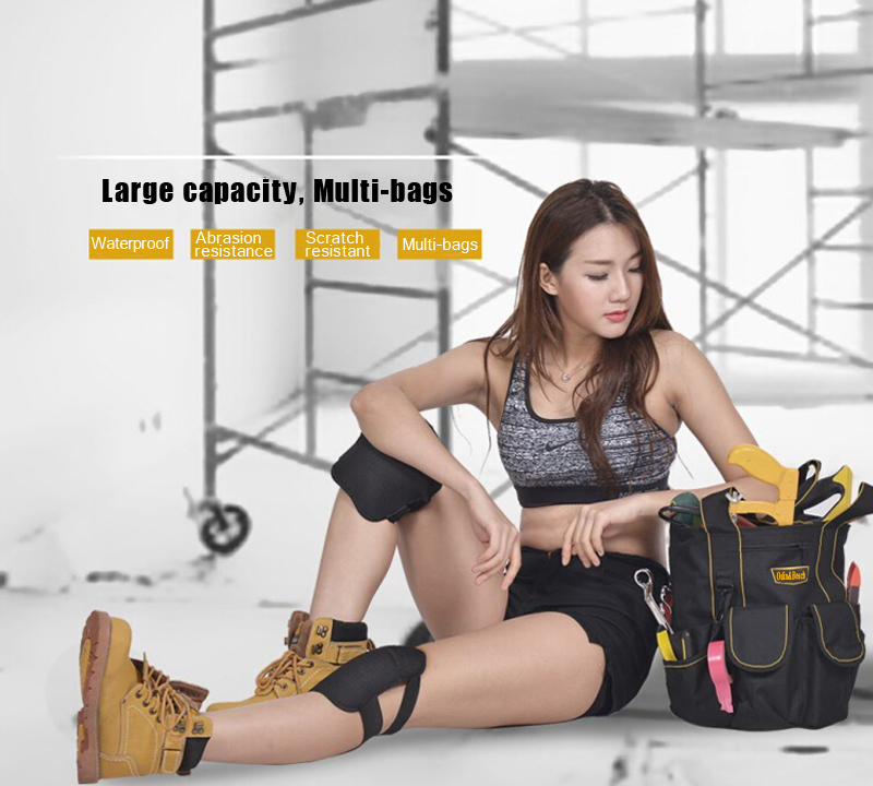 Waterproof Double Oxford Soft Handle Bucket Bag Tools Barrel Bag Tool Bucket Truck