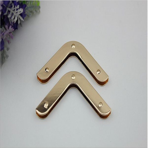Europe standard light gold right-angle metal handbag corner purse protector
