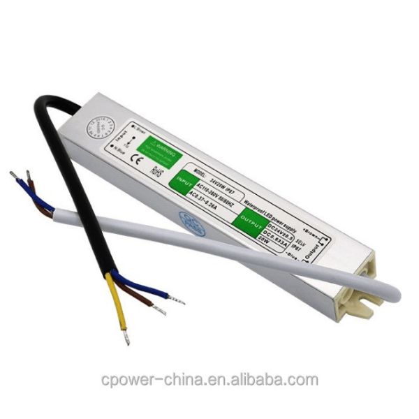20W LED Power Supply Driver Transformer Adapter for LED Strip IP67 Waterproof 12V 24V